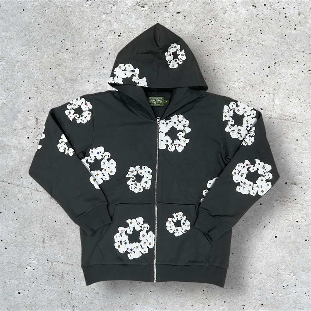 Denim Tears RhineStone Zip Up Medium Pre Owned - Free Shipping